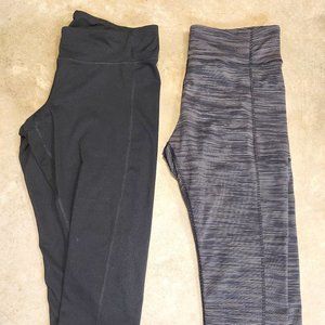 Lot fo 2 Women's Leggings Size XL Tek Gear Hanes Sport Capri
